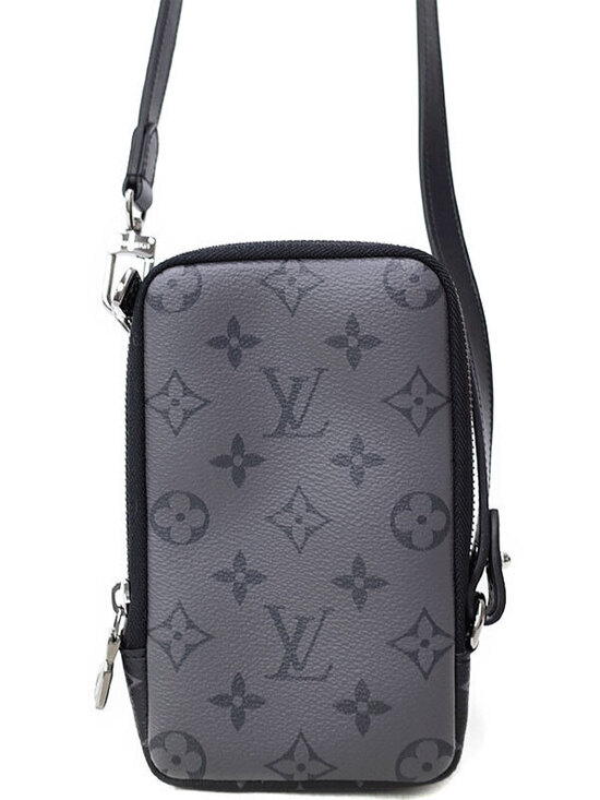 Louis Vuitton Handbags - Louis Vuitton Monogram Eclipse Black Double Phone Pouch Clutch Shoulder Bag
